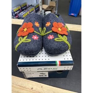 Flexus By Spring Step Posie Wool Felt Mule Slippers Women's Sz 9/ EU40